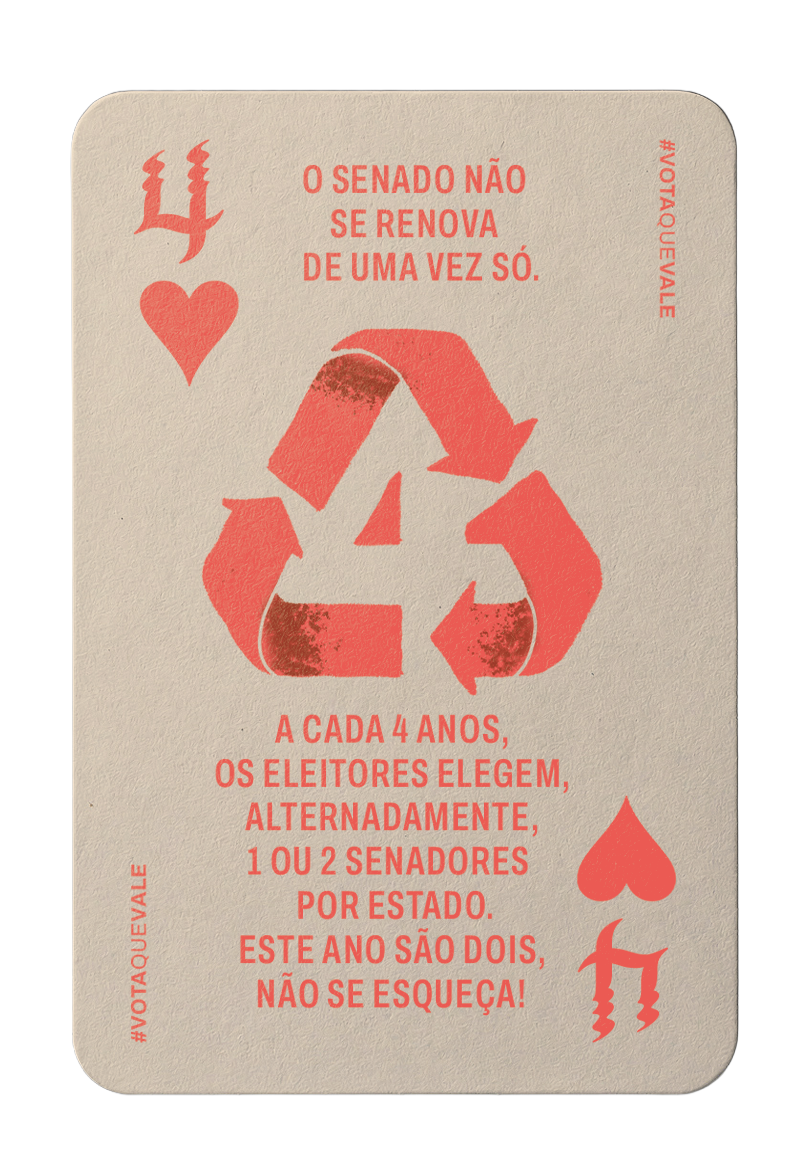 Carta 4 de hearts: carta