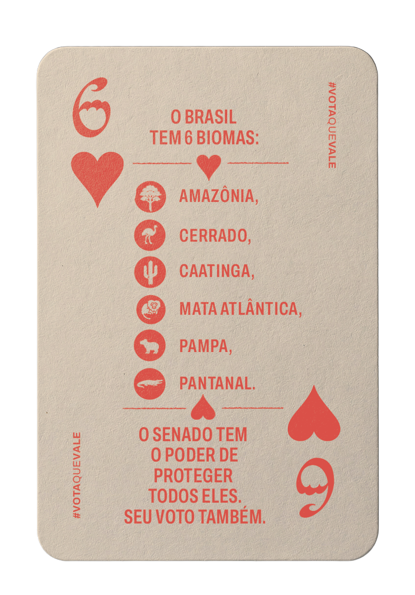Carta 6 de hearts: carta