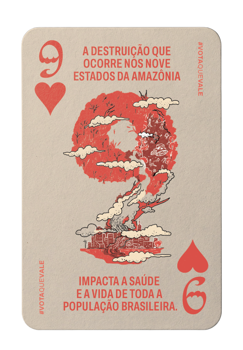 Carta 9 de hearts: carta
