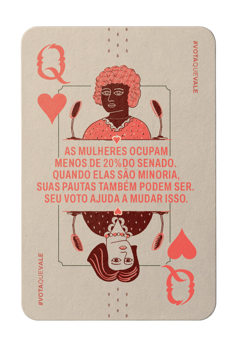 Carta Q de hearts: carta